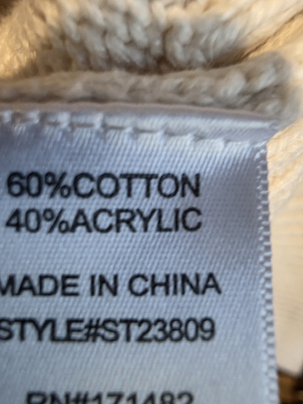 Soho & Stella Cream Crewneck Sweater with Brown Horse Motif - Picture 5 of 6